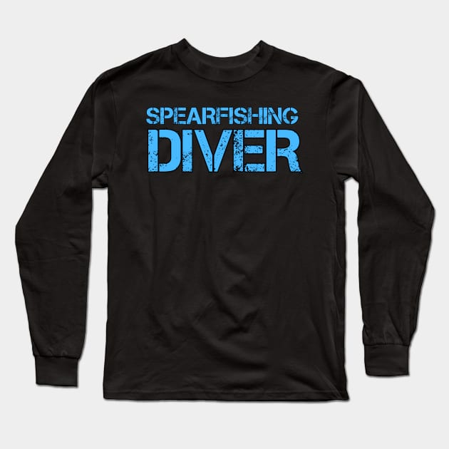 Spearfishing design diver Long Sleeve T-Shirt by Coreoceanart